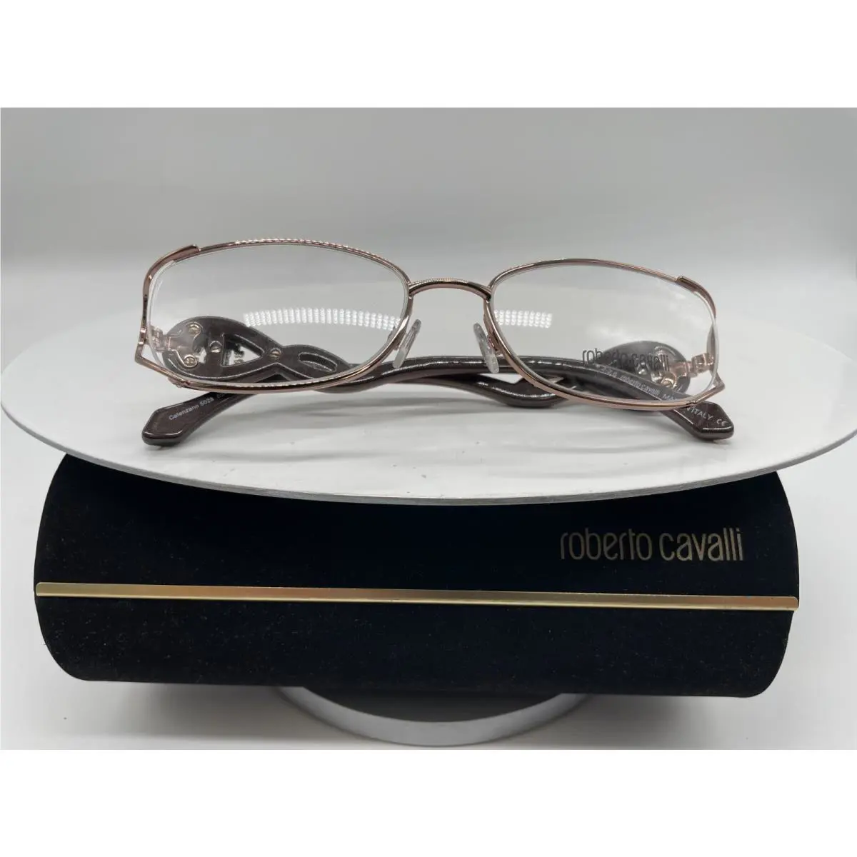 Roberto Cavalli Calenzano RC5028 Brown 034 Eyeglasses Frame W/stones 53-17-135