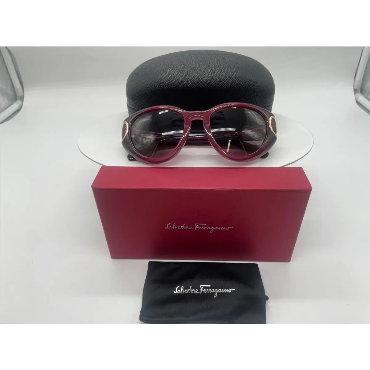 Salvatore Ferragamo SF818S 605 Burgundy Gradient Women`s Sunglasses