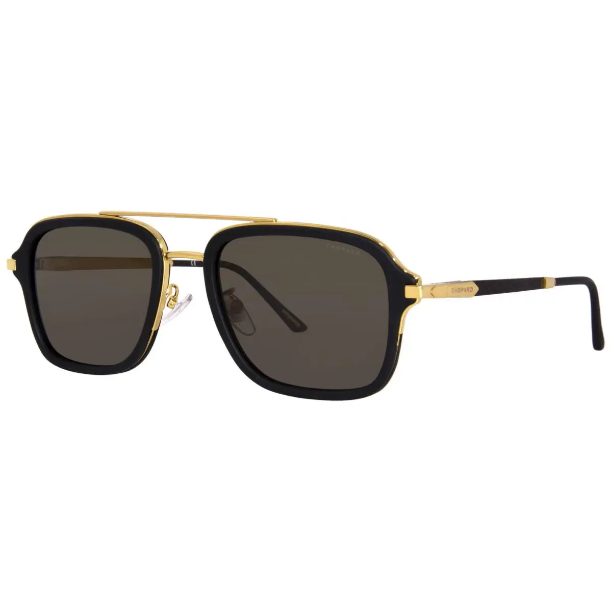 Chopard SCHG36 400P Sunglasses Titanium Men`s Yellow Gold/polarized Grey 55mm - Frame: Gold, Lens: Gray