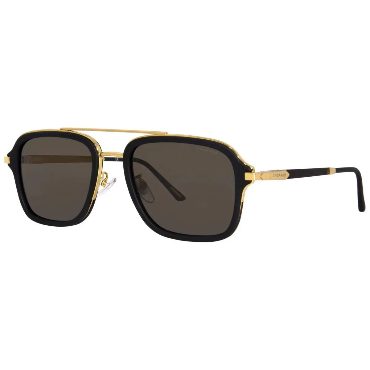 Chopard SCHG36 400P Sunglasses Titanium Men`s Yellow Gold/polarized Grey 55mm