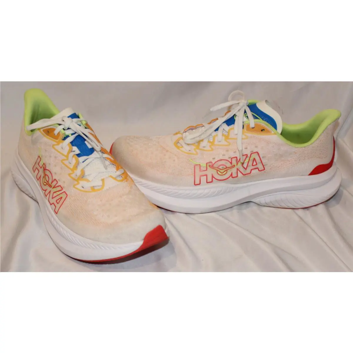 Hoka shoes - WHITE ORANGE 1