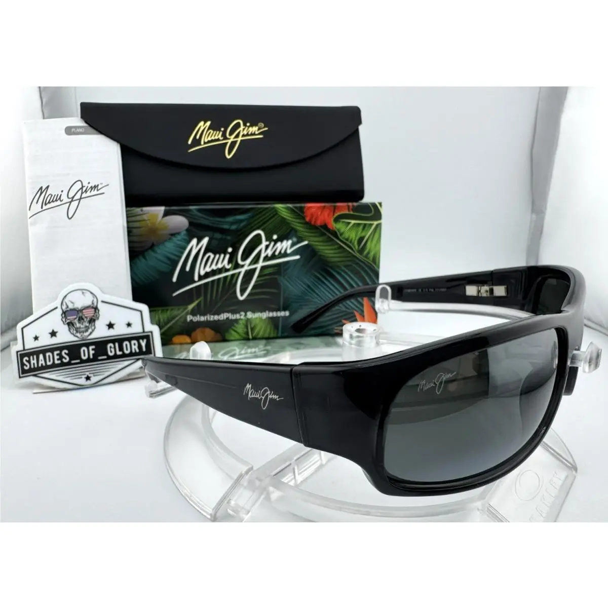 Maui Jim Longboard MJ 222-11 Smoke Grey W/ Neutral Grey Polarized Sunglasses