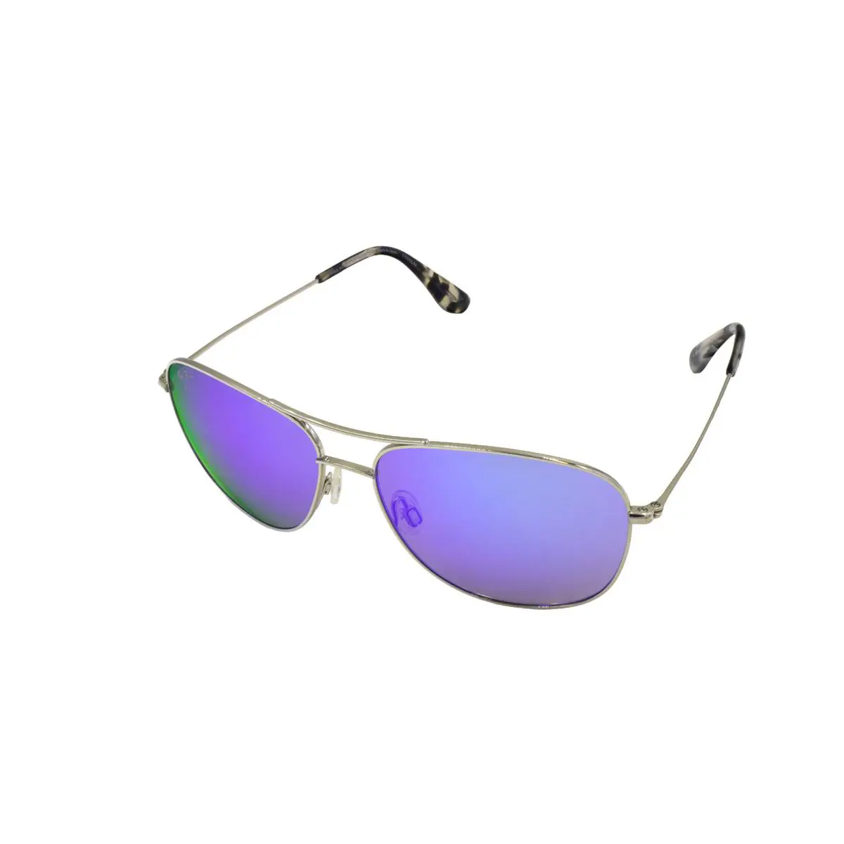 Maui Jim `cliff House Men`s Polarized Sunglasses Silver MJ0247S-001 - Frame: Silver, Lens: Blue Hawaii