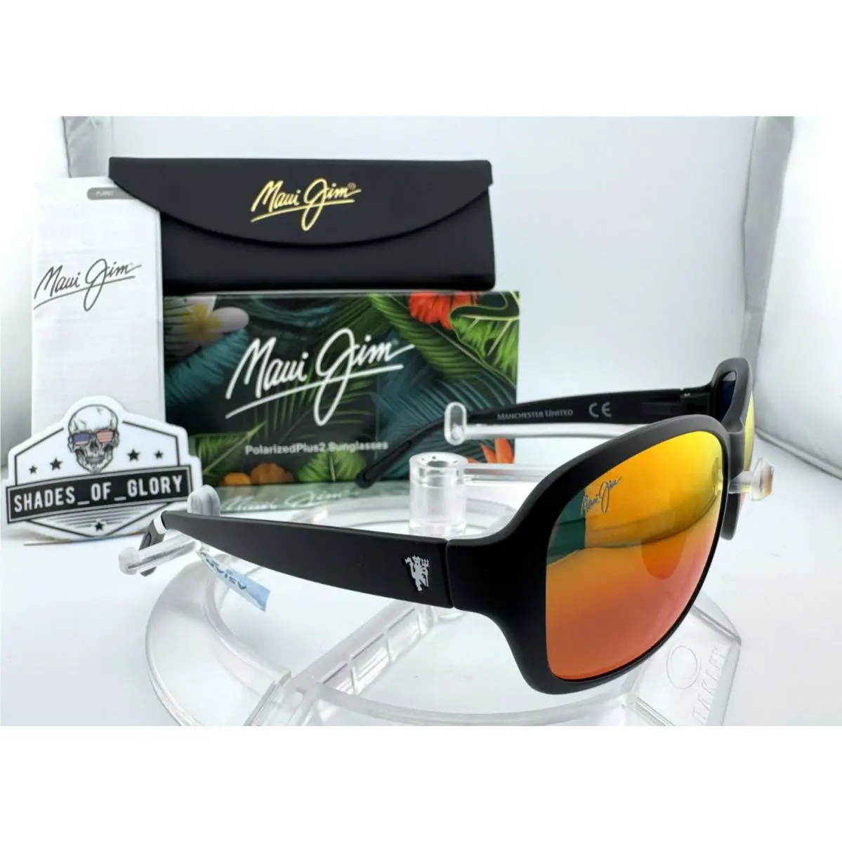 Maui Jim Koki Beach MJ 433N-35UTD Manchester United Lava Polarized Sunglasses