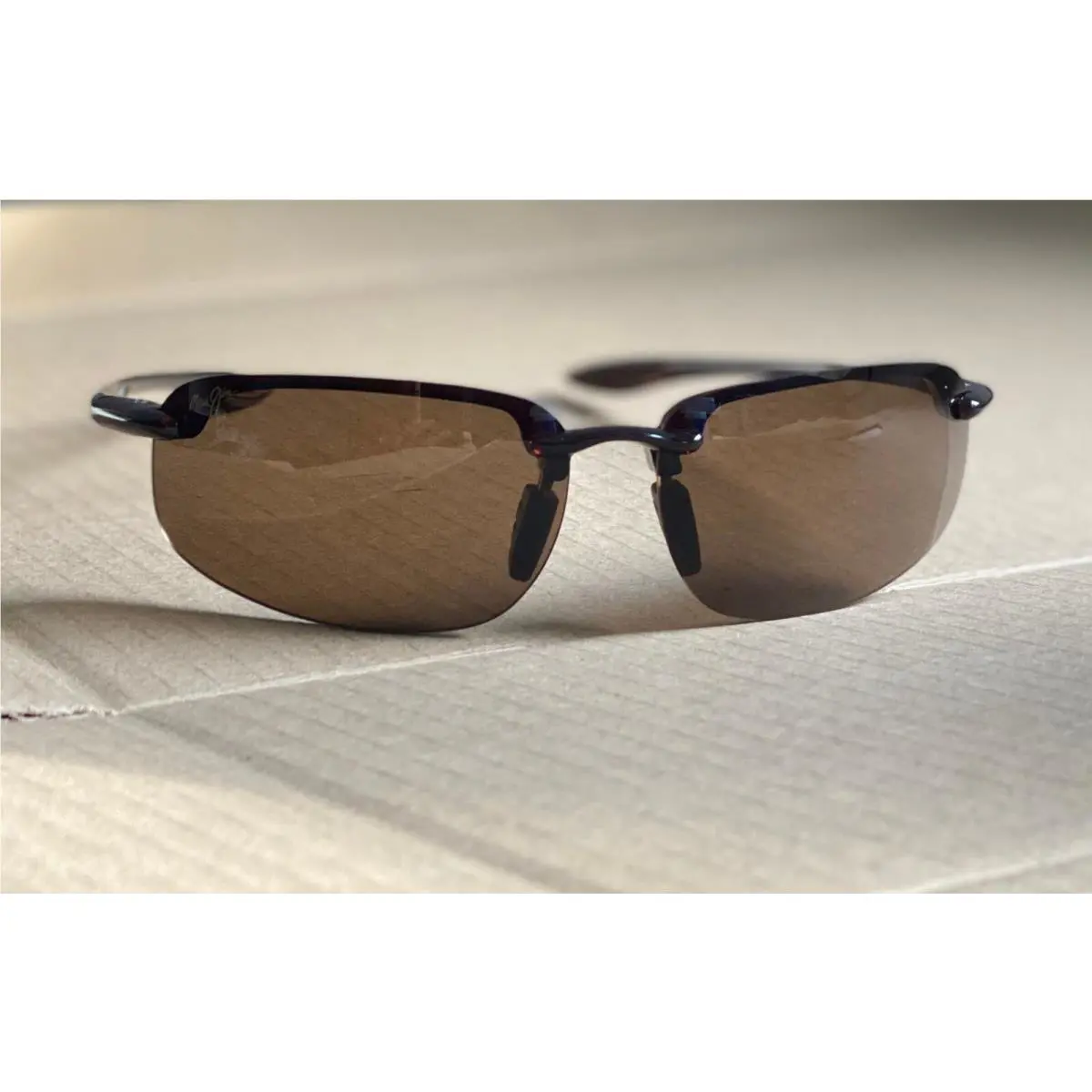 Maui Jim Ho`okipa MJ 407-26 Brown Wrap Sunglasses Frames 64-17 130 Japan Sports