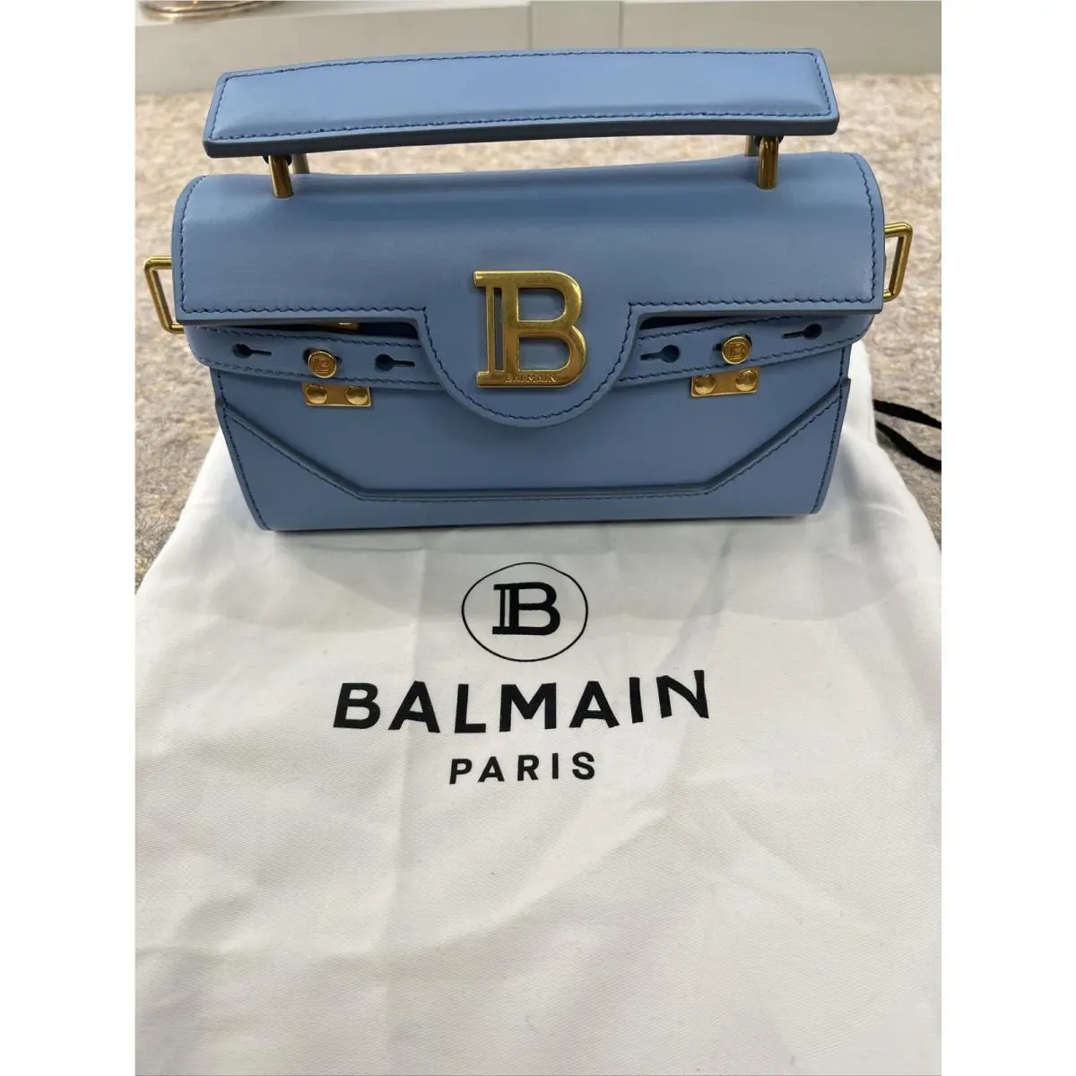 Balmain Pair is Bbuzz Leather Crossbody Bag