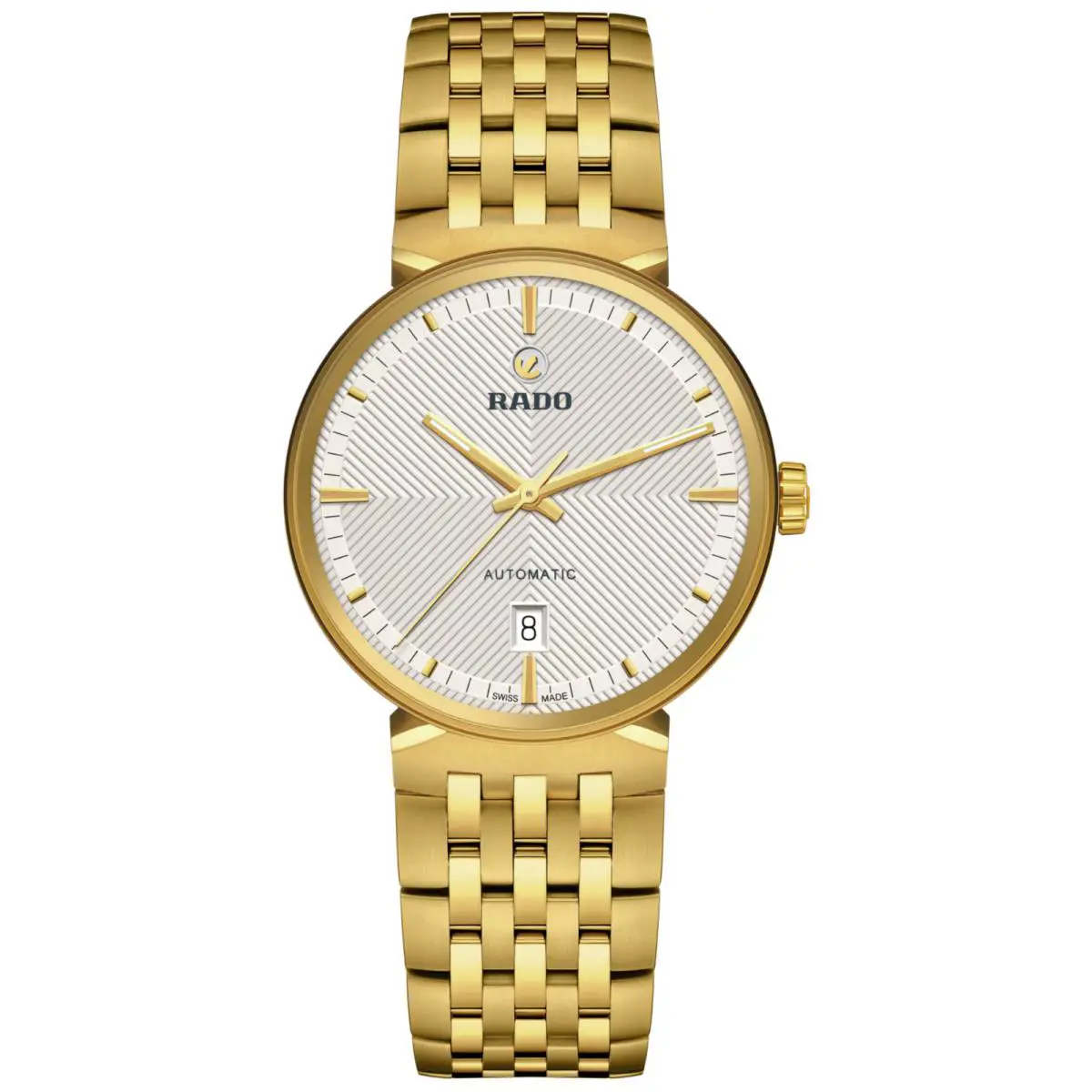 Florence Automatic 39mm White Dial Gold Stainless Steel Watch R48904013 by Rado