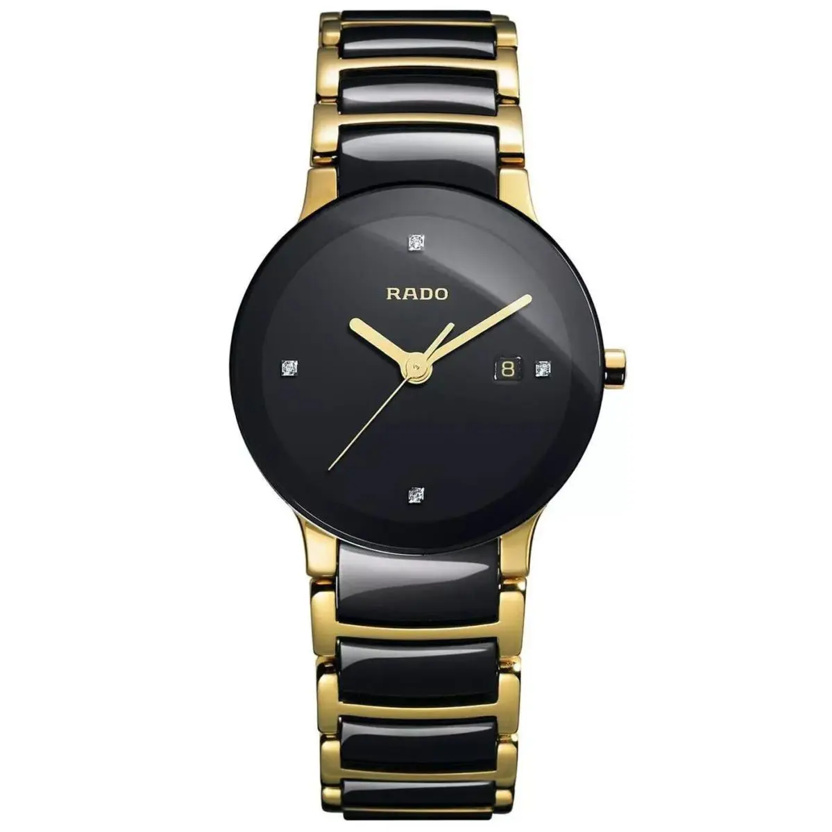 Rado Centrix Diamonds Two Tone Ceramic Stainless Steel Ladies Watch R30930712