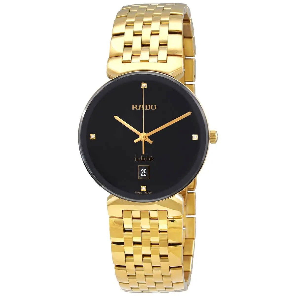 Florence Quartz Diamond Black Dial Unisex Watch R48914703 by Rado