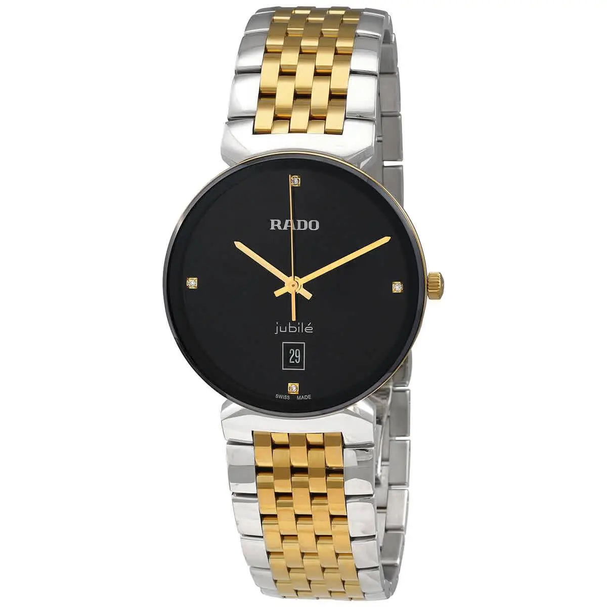 Florence Quartz Diamond Black Dial Unisex Watch R48912703 by Rado