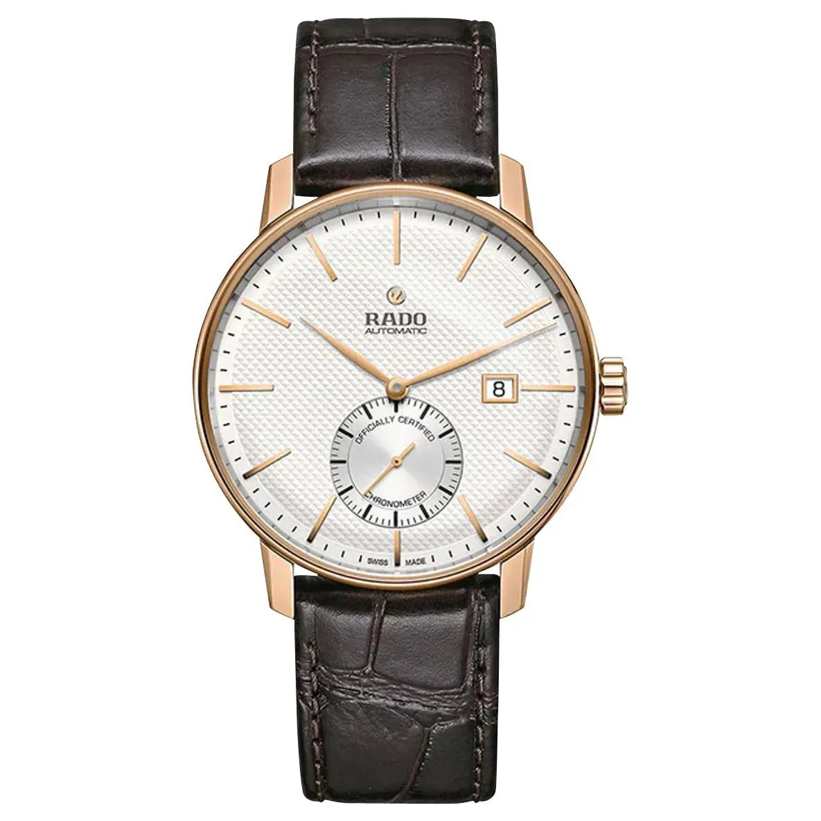 Coupole Classic Automatic Cosc Gold Pvd Brown Leather Mens Watch R22881025 by Rado