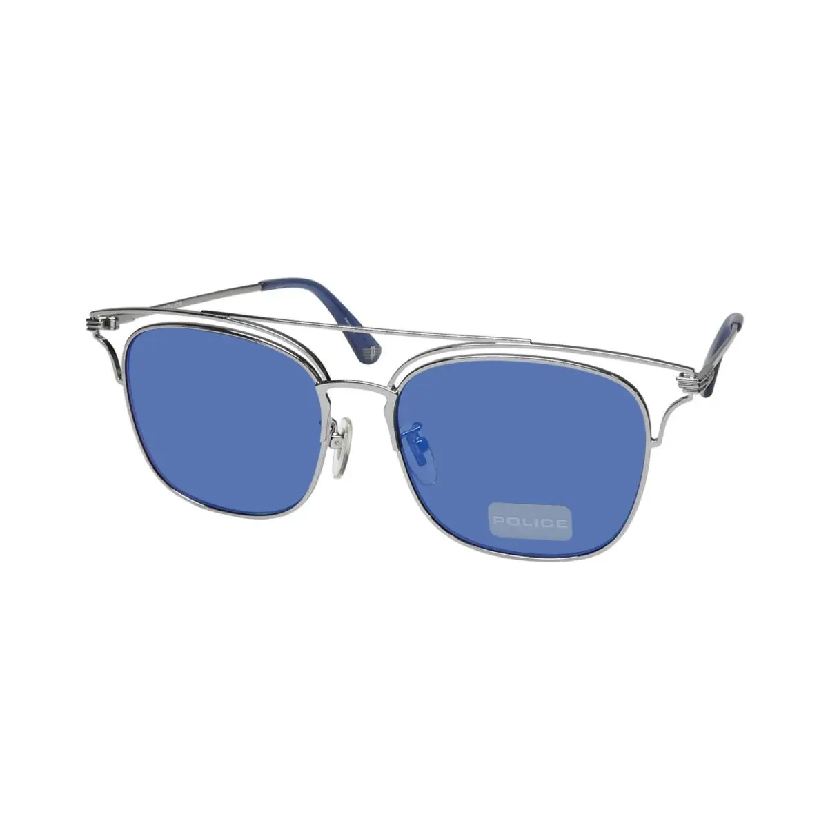 Police SPL575 Sunglasses 579B Metal Plastic Mens Silver Full-rim 54-16-145