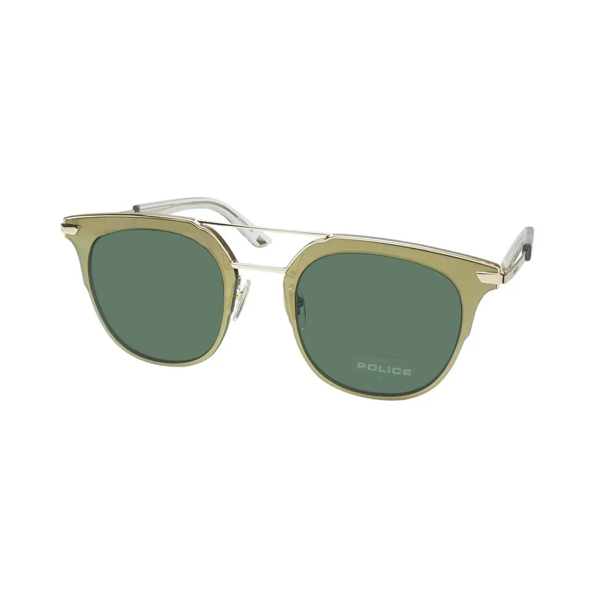 Police SPL584 Sunglasses 0300 Square Full-rim Gold Mens Metal Plastic