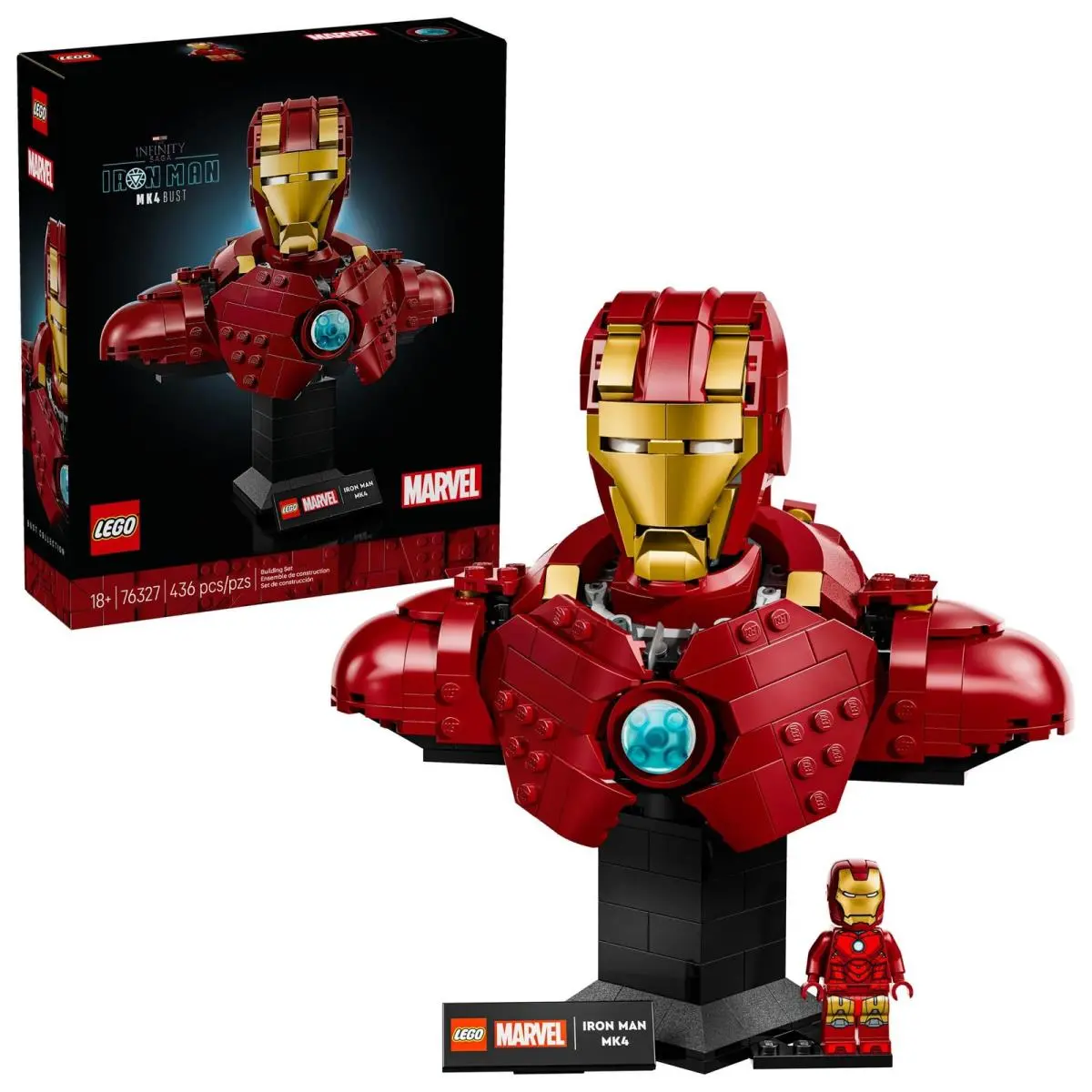 Lego Marvel Iron Man MK4 Bust 76327 Building Set Toy Gift