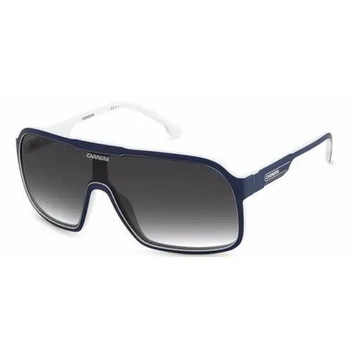 Carrera Men’s Mask Style Blue White / Grey Shaded Lens Sunglasses 1046/S 00JU