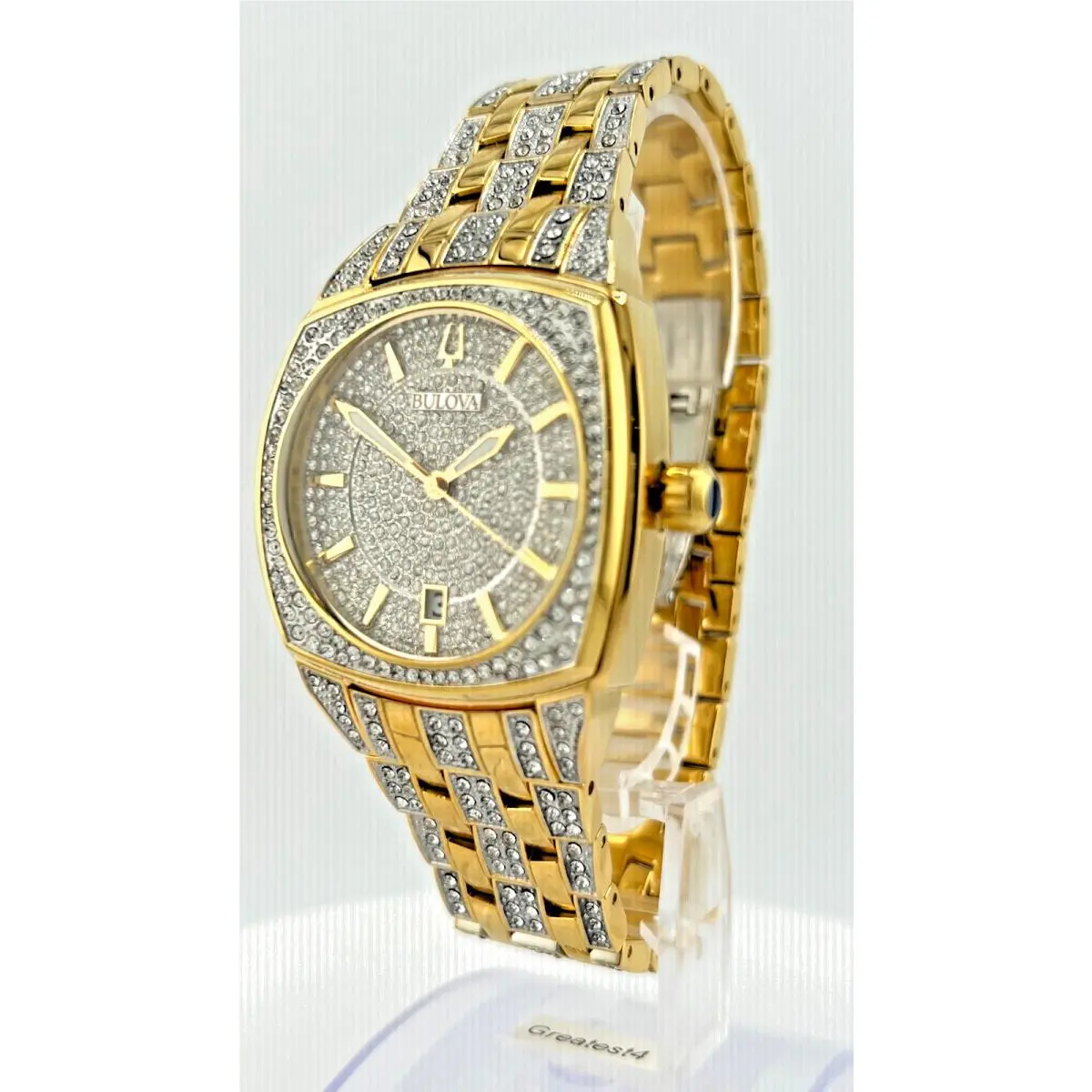 Bulova Phantom 98B323 Crystal Pava Dial Bracelet 40 MM Quartz Men`s Watch