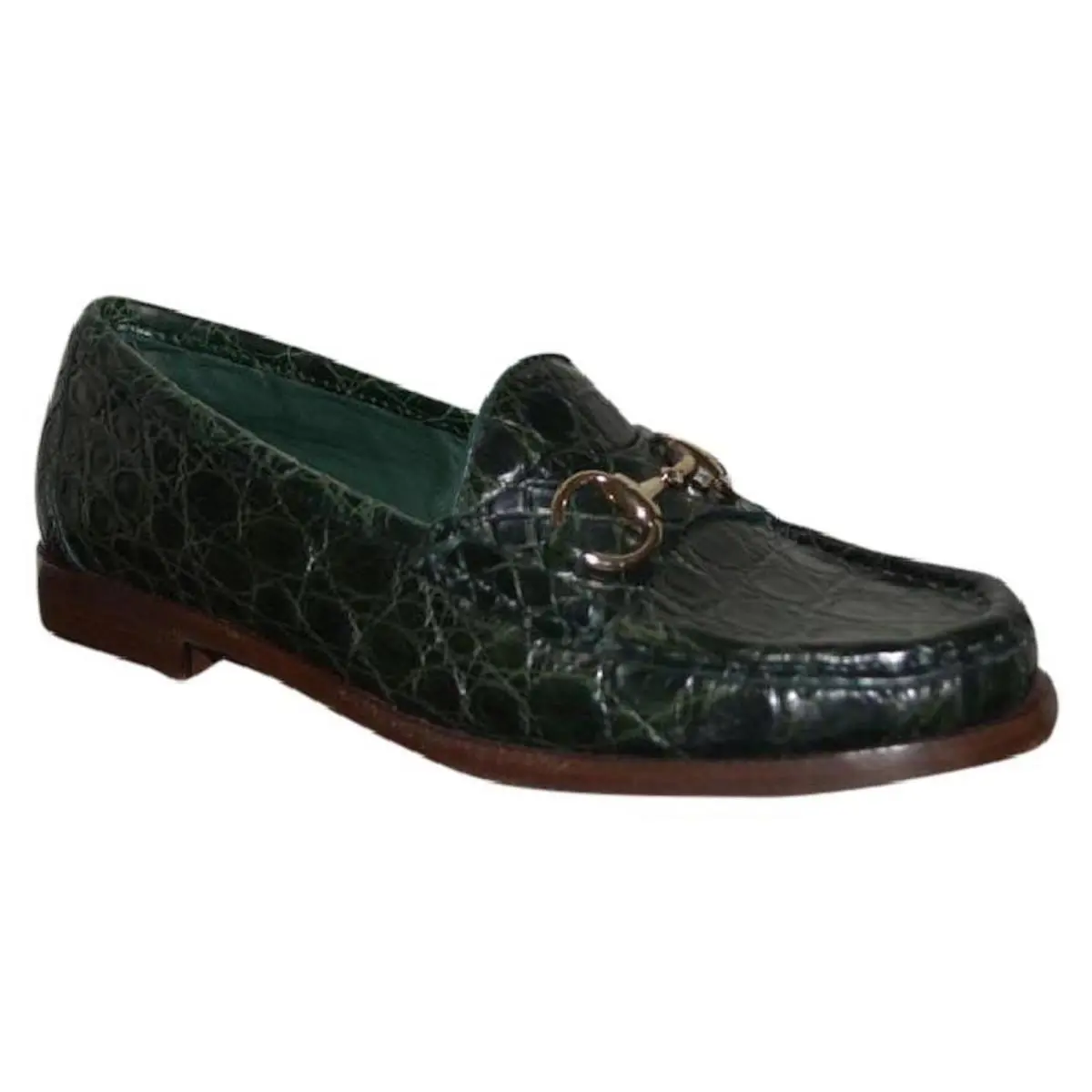 Gucci Womens Crocodile Horsebit 1921 Loafers Shoes EU 36 US 6