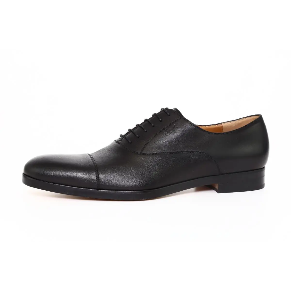 Gucci `cork` Men`s Black Leather Oxford Dress Shoes Z4933 Size 12.5M UK - Black