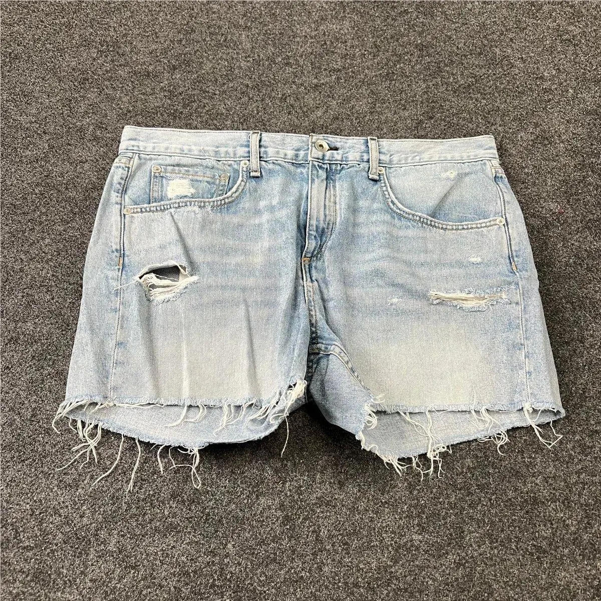 Rag Bone Distressed Denim Short Women`s Size 29 Blue