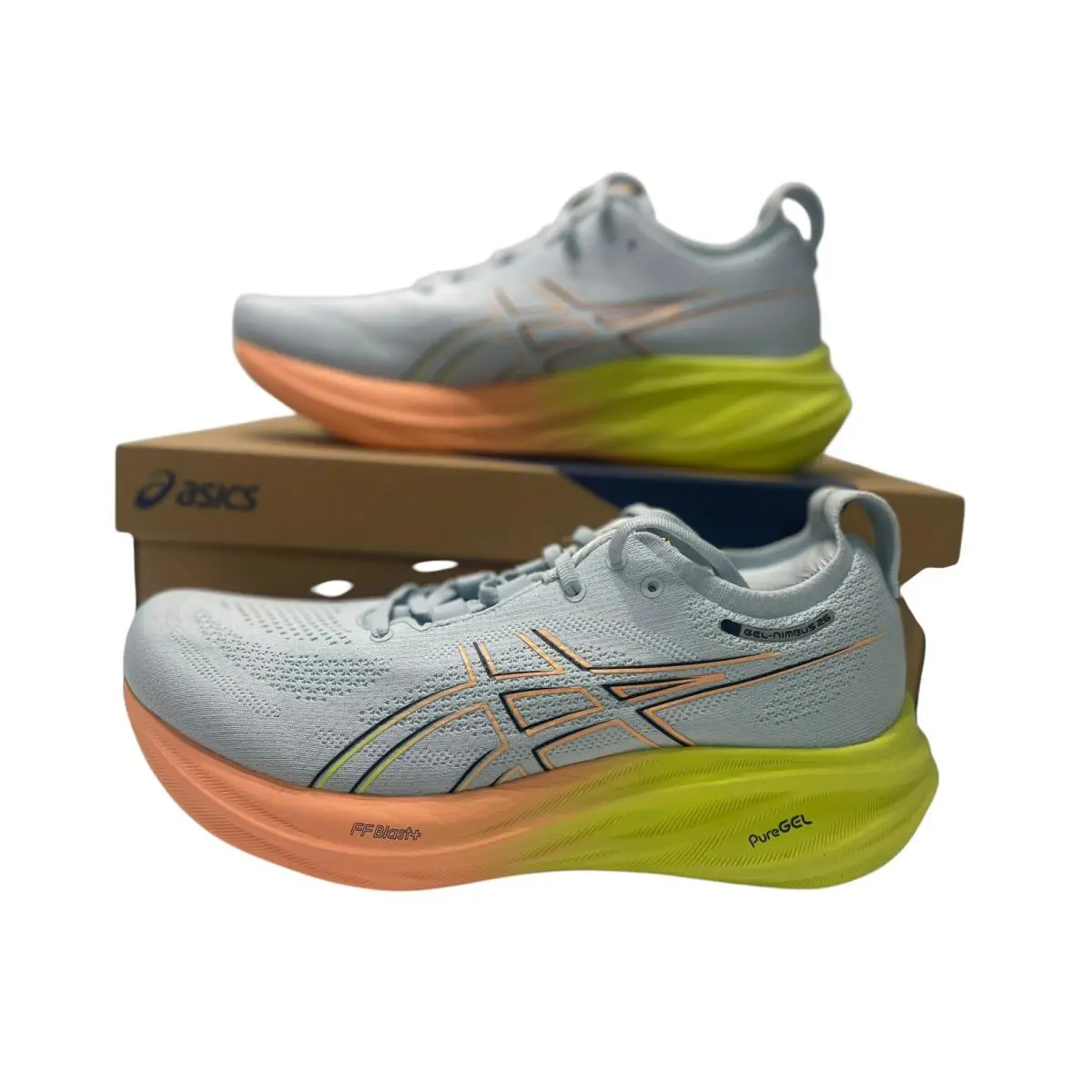 Asics Gel-nimbus 26 Paris Running Shoes Men s Cool Grey/safety Yellow Size 11.5