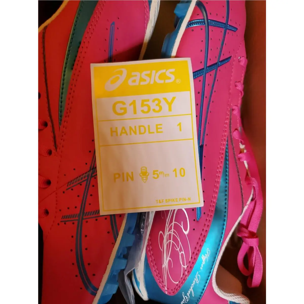 Asics shoes - ASICS Hyper RocketGirl SP 4 - G153Y - Multicolor Hot Pink Electric Blue White 9
