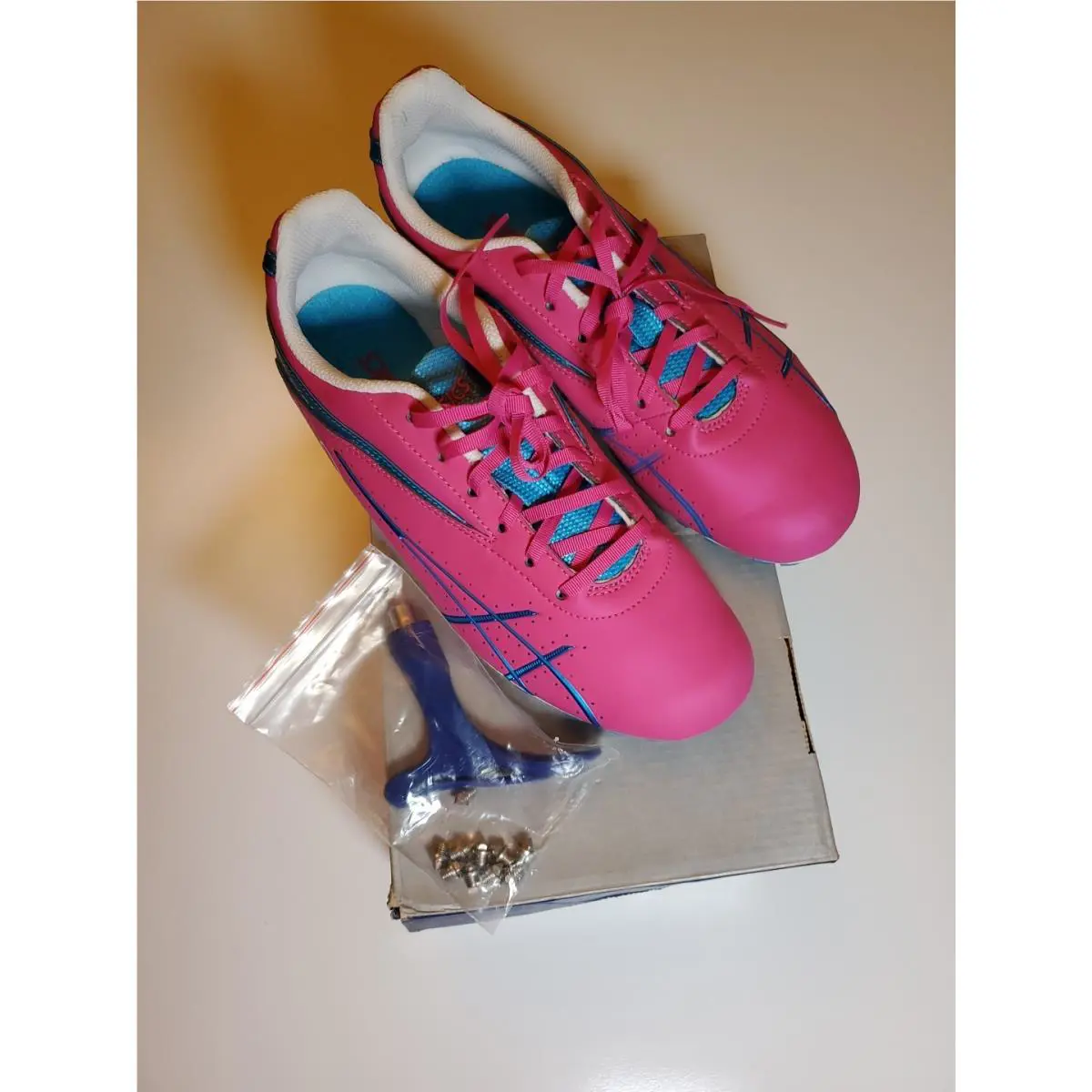 Asics shoes - ASICS Hyper RocketGirl SP 4 - G153Y - Multicolor Hot Pink Electric Blue White 10