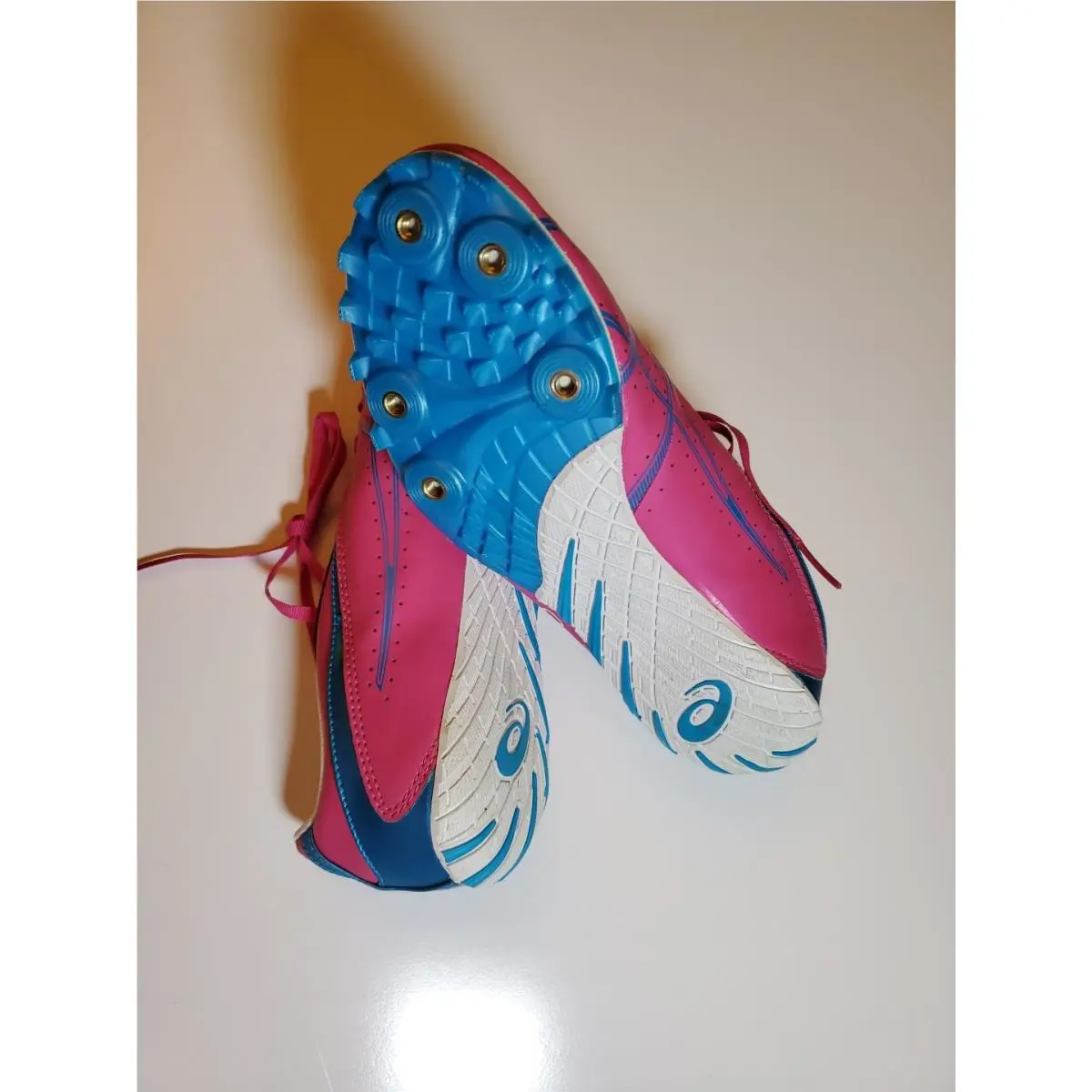 Asics shoes - ASICS Hyper RocketGirl SP 4 - G153Y - Multicolor Hot Pink Electric Blue White 14