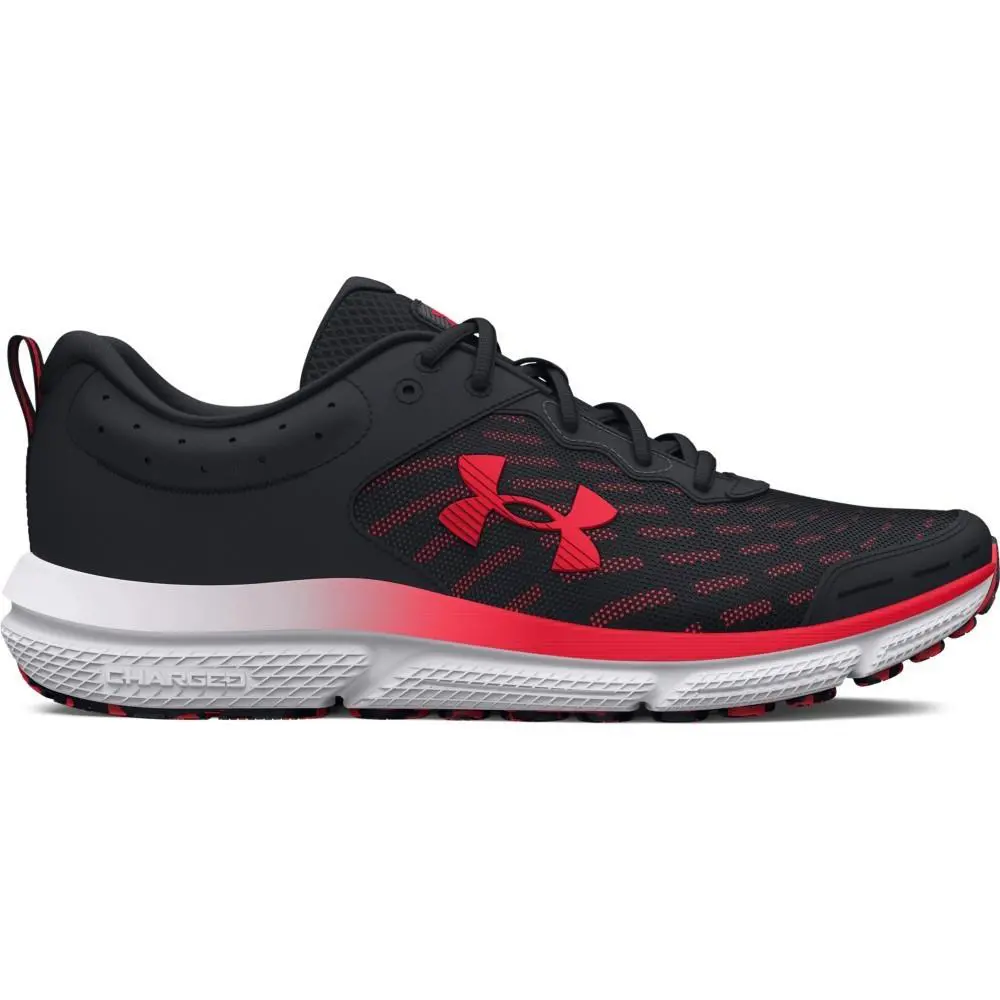 Under Armour Charged Assert 10 Running Comfort Sneaker Men`s 3026175-006 - Black/Black/Red