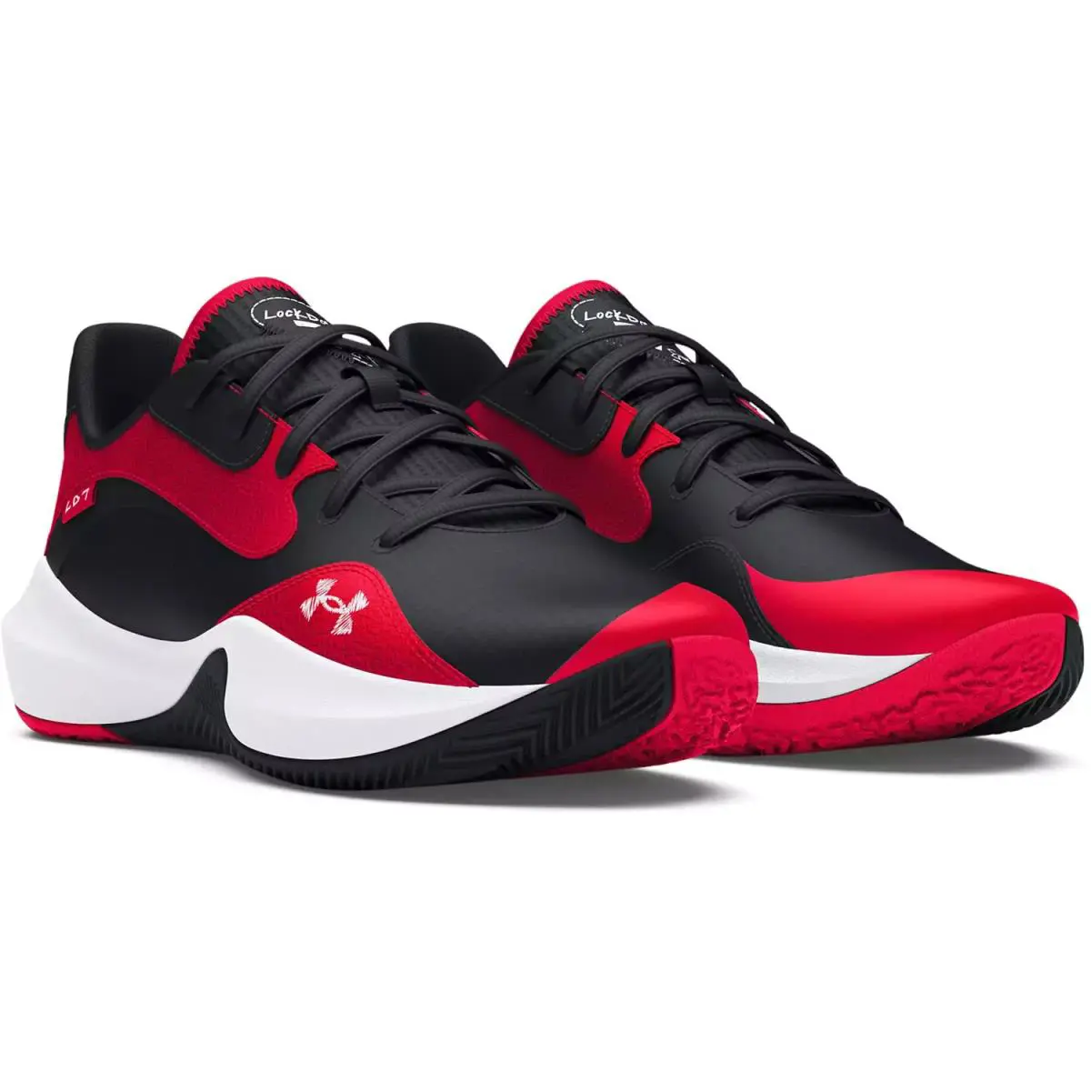 Under Armour Lockdown 7 Low Men`s Basketball Shoes Size 12 m Red - Red