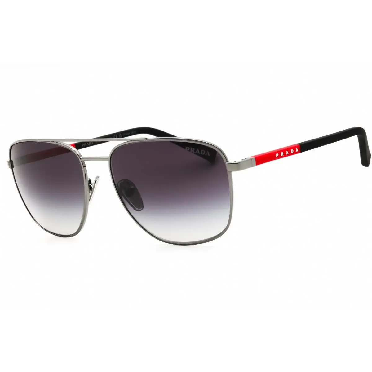 Prada Sport PS 54ZS 5AV09U Sunglasses Gunmetal Frame Grey Gradient Lenses 60mm