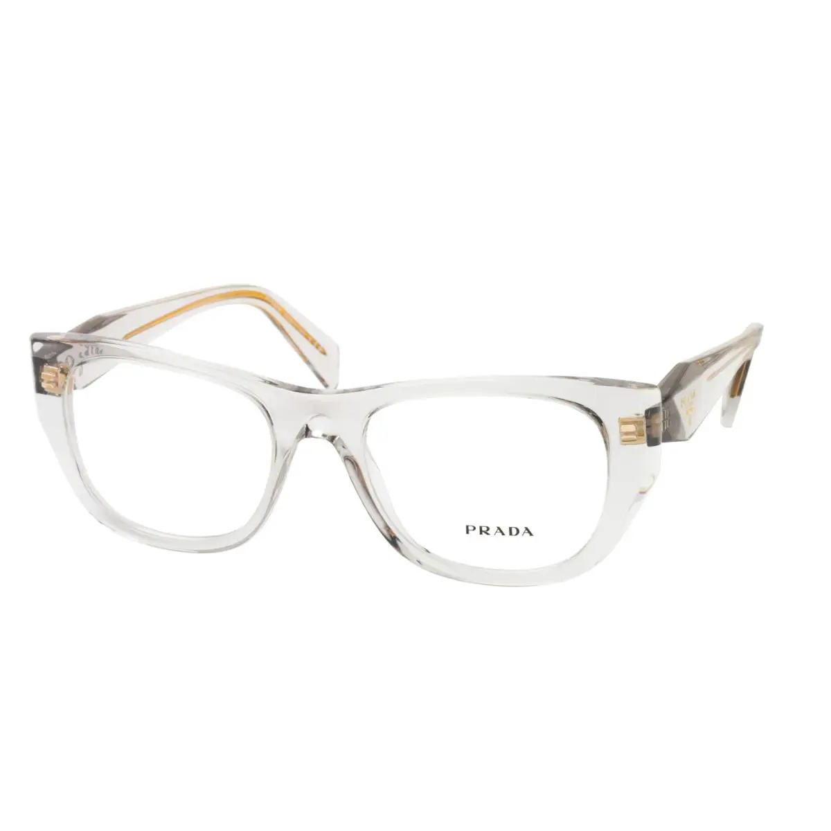 Prada Eyeglasses Vpr A18 12R-1O1 50-19 145 Grey Transparent Cat Eye Frames