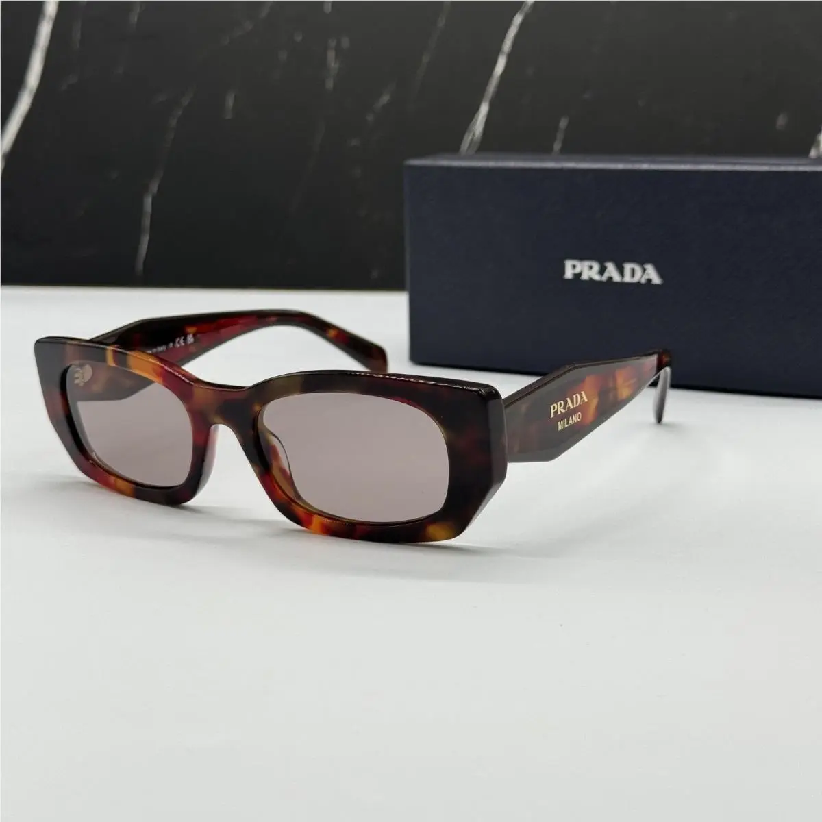 Prada PRB05S 22A20I Women Havana Sunglasses Spr B05 22A20I