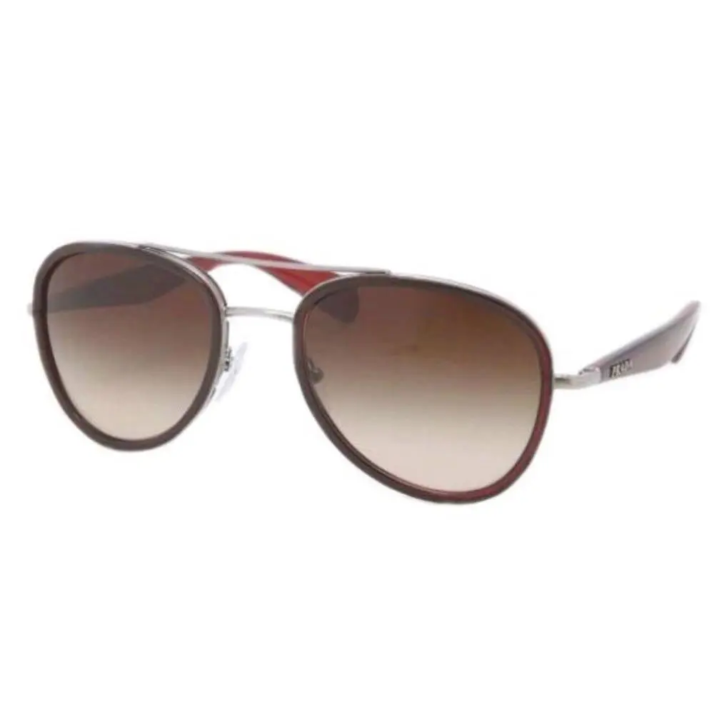 Prada Sunglasses PR51PS 5AV6S1 56mm Dark Red / Brown Gradient Lens