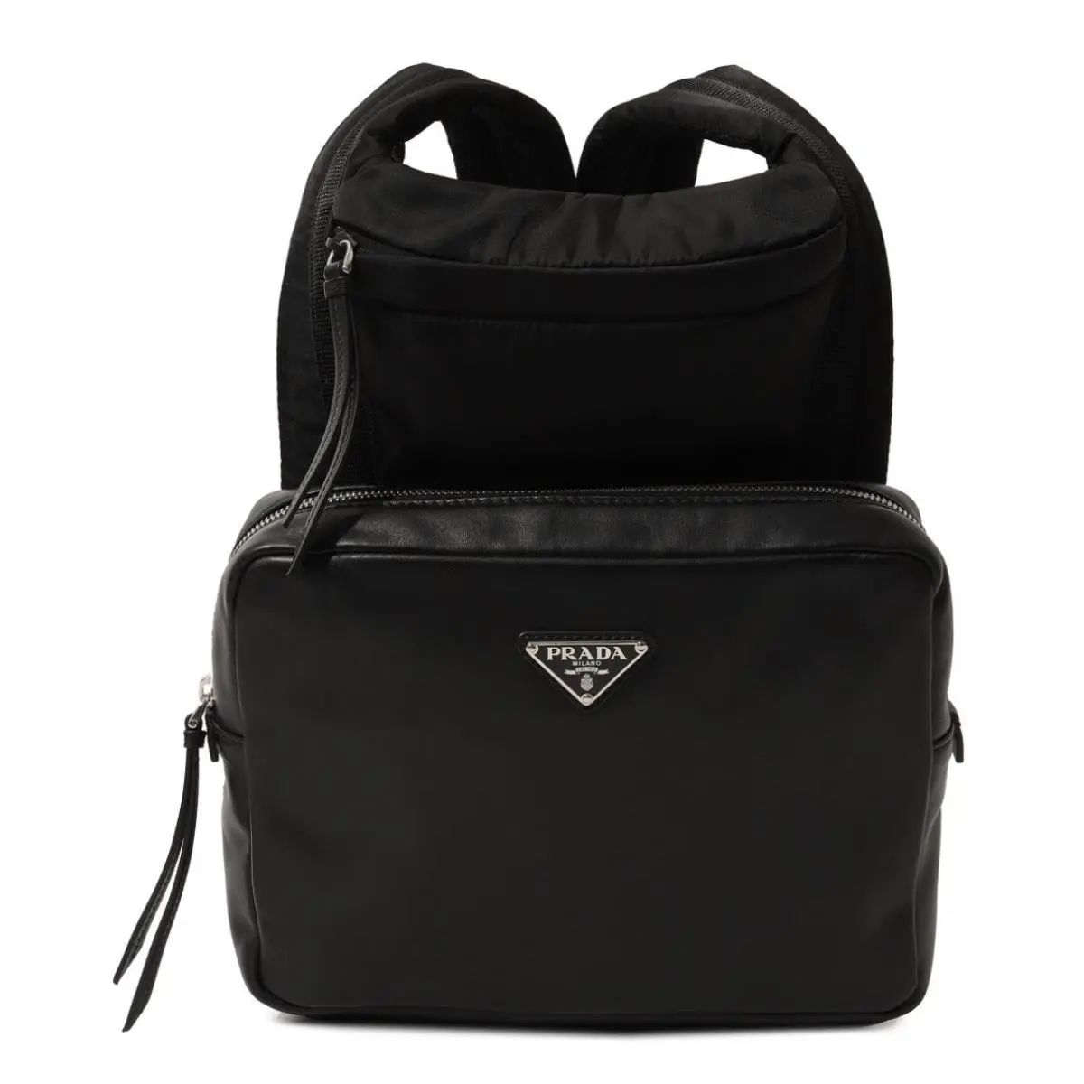 Prada Black Leather/nylon Backpack Mens. Style 2VZ093 2DXV F0002. Authent