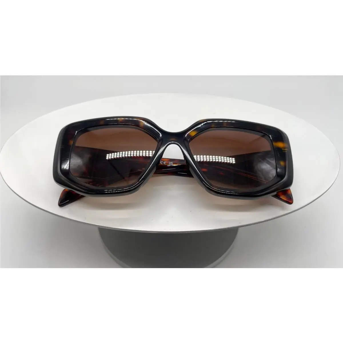 Prada Spr 14Z-F Sunglasses Prada Tortoise with Brown Lenses