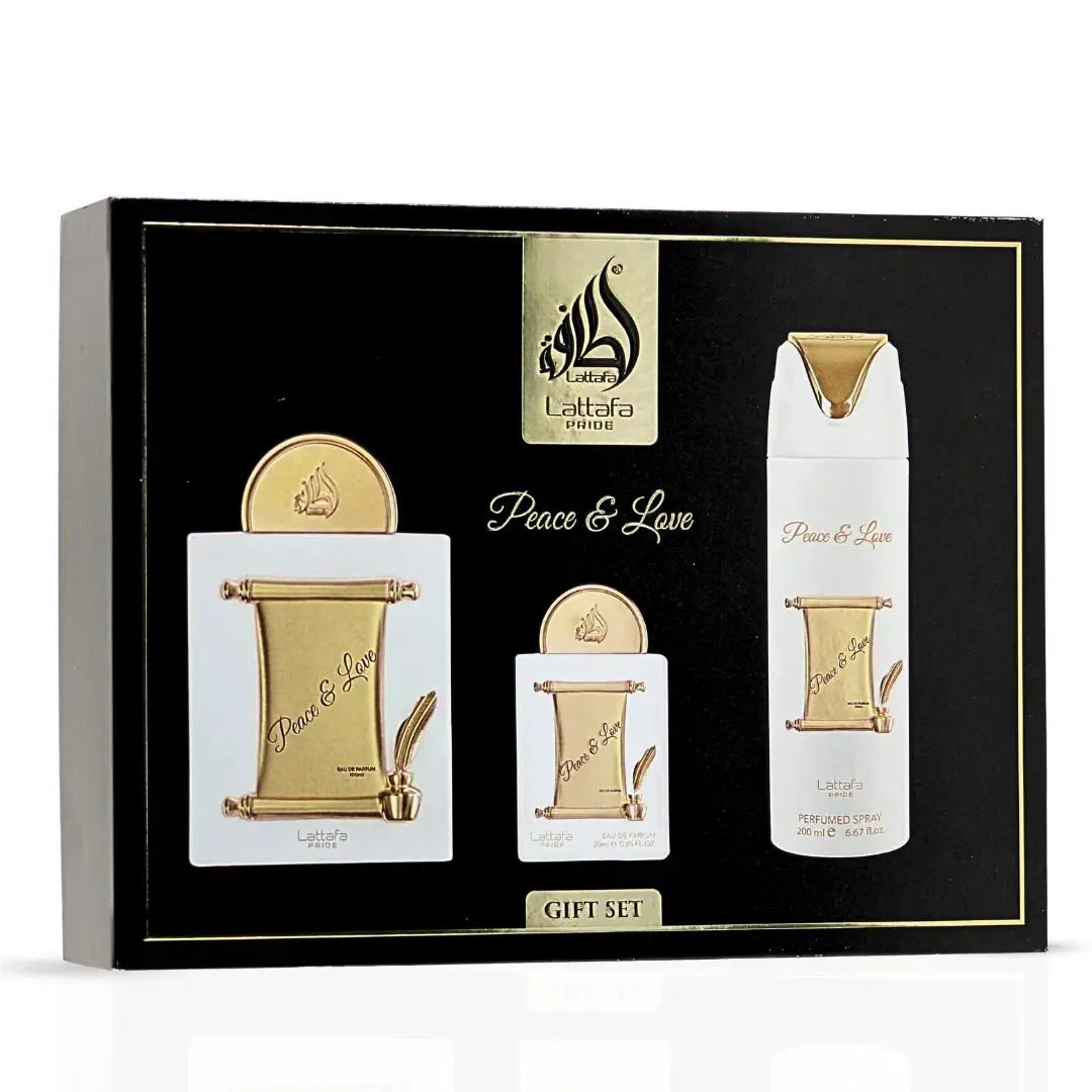Peace Love 3-Piece Perfume Gift Set by Lattafa Pride Gift Set