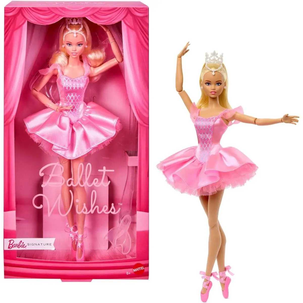Barbie Signature Ballet Wishes Doll Collectible Fashion Doll in Satiny Pink