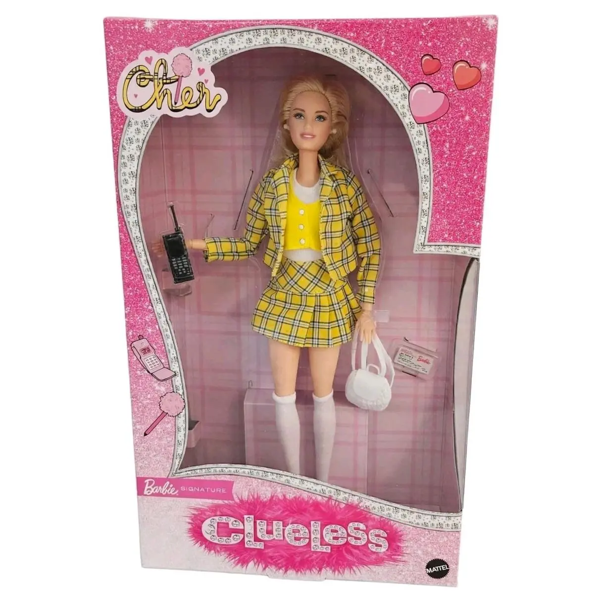 Mattel Barbie Signature Cher Clueless Fashion Doll Yellow Plaid Outfit 30th Nrfb