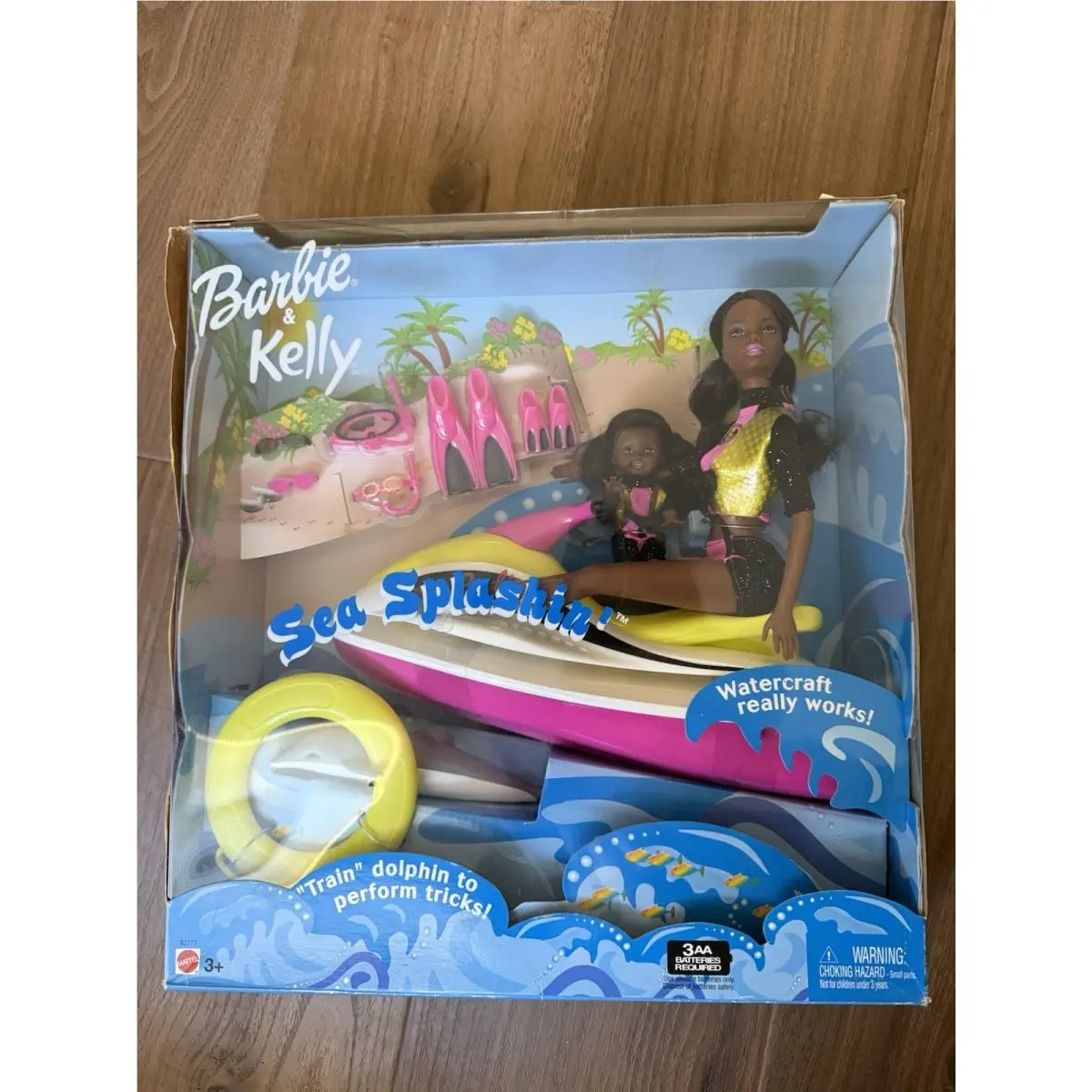 Dolphin Splashin Barbie and Kelly Sea Jet Ski Set 2003 Mattel Black Version