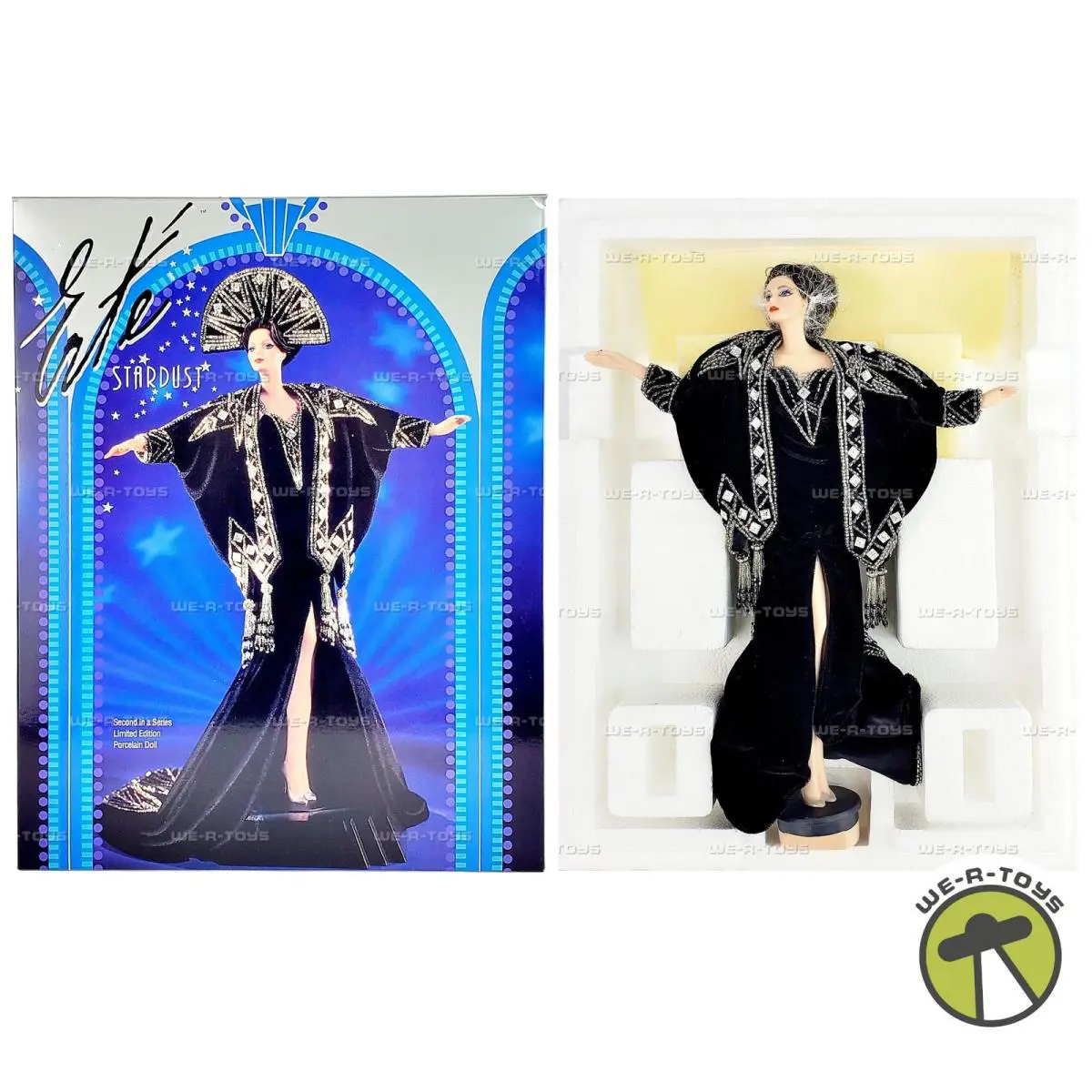 Erte Stardust Porcelain Barbie Doll Limited Edition 2nd in a Series 1996 Mattel