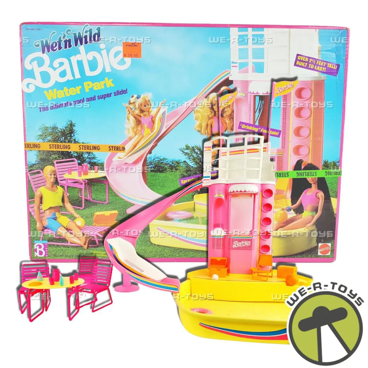 Barbie Wet N` Wild Water Park Ultimate Pool and Slide Vintage 1989 Mattel 7914