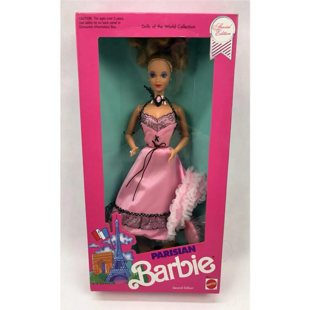 1990 Dotw Parisian Barbie 9843 Dolls Of The World France French Vintage
