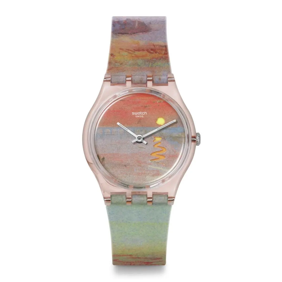 Swatch Gent Biosourced Unisex Watch Casual Polymer Pink Quartz