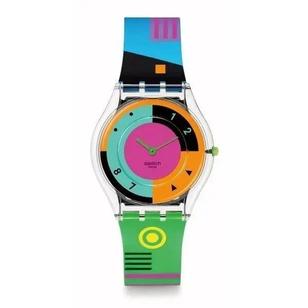 Swatch SS08K119 Unisex Neon Hot Racer Adjustable Analog Quartz Watch 34mm