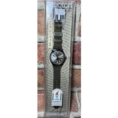 1994 Silver Swiss Musicall Swatch Watch Swatch On/off Philip Glass “melody”