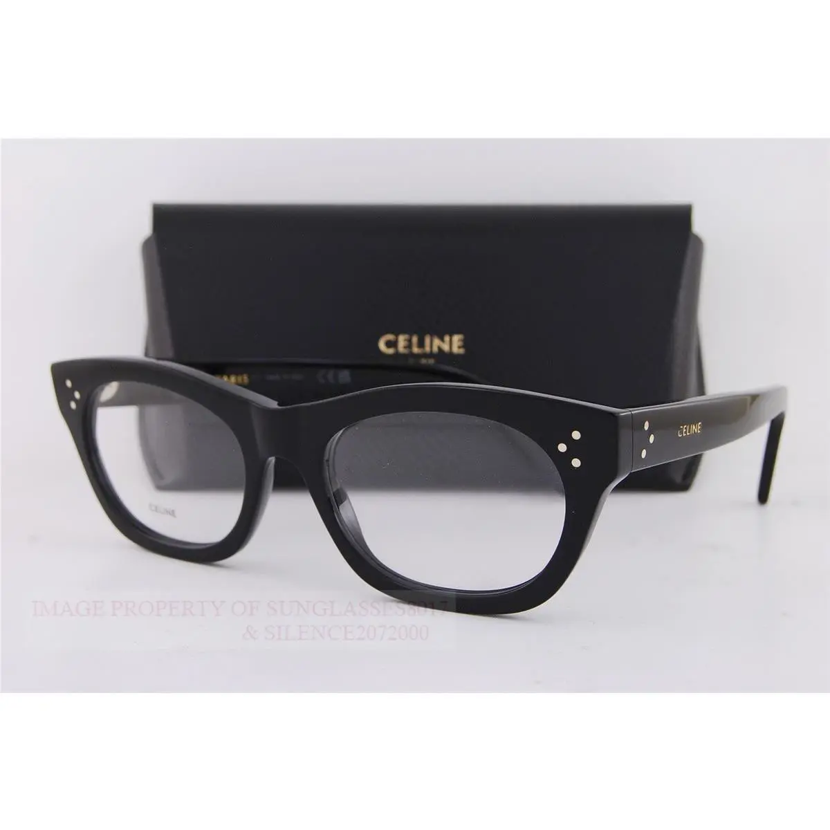 Celine Eyeglass Frames CL 50166I 001 Black For Women 53mm