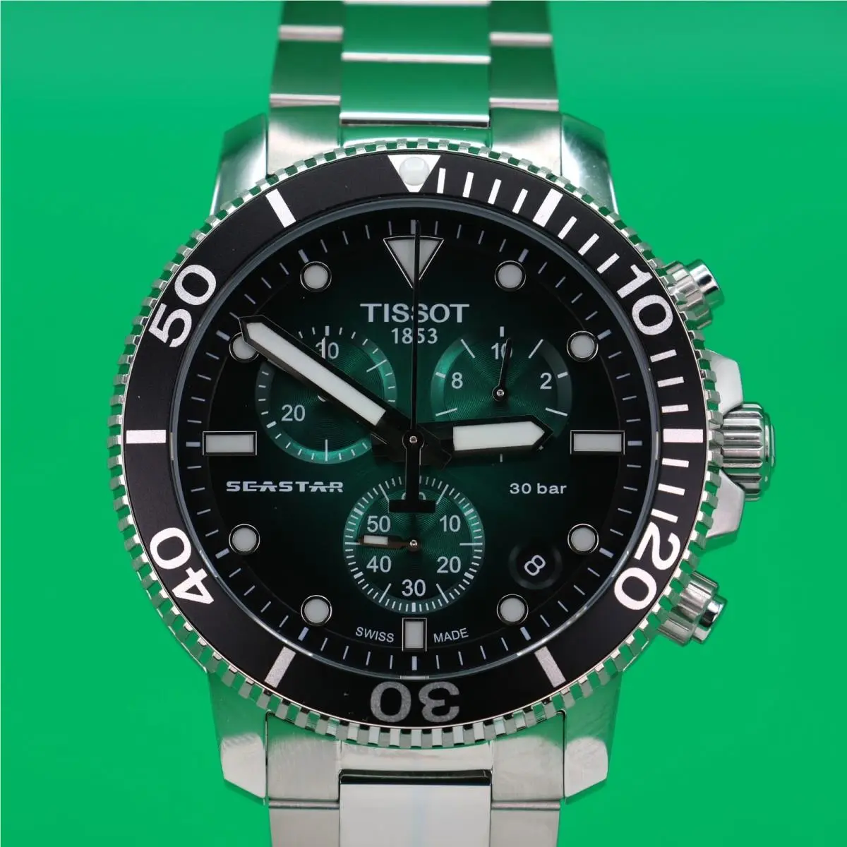 Tissot Seastar 1000 Chronograph Green Quartz Watch T1204171109101