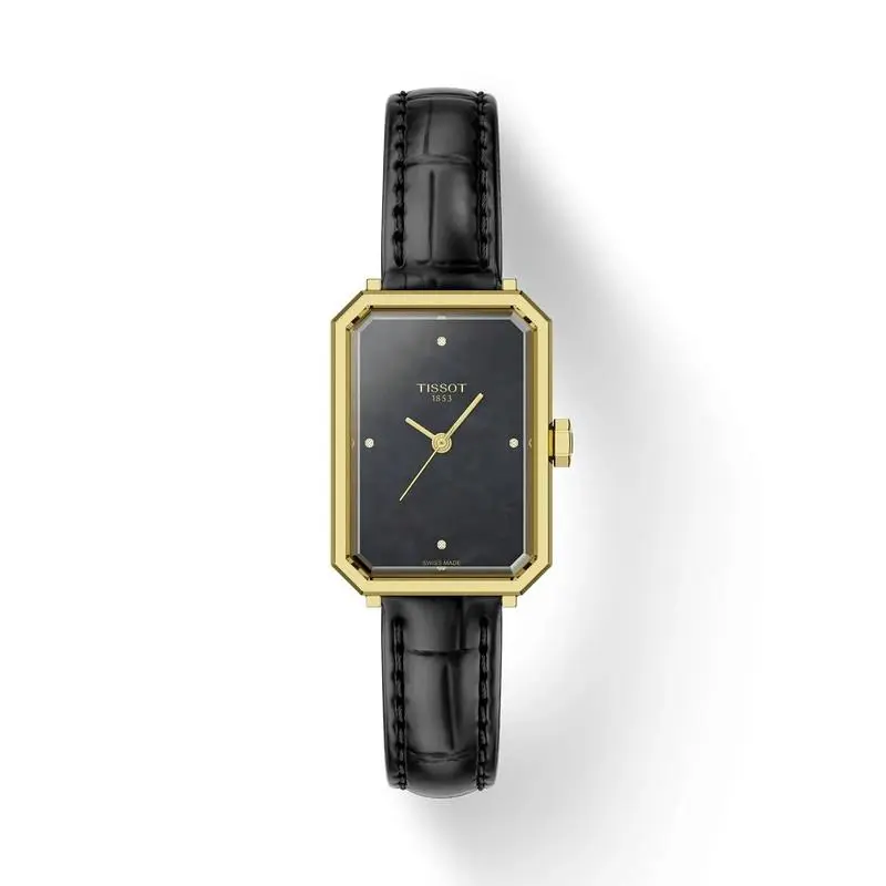 Srv 30mm Black Dial Black Leather Band Watch T1601103612600 by Tissot