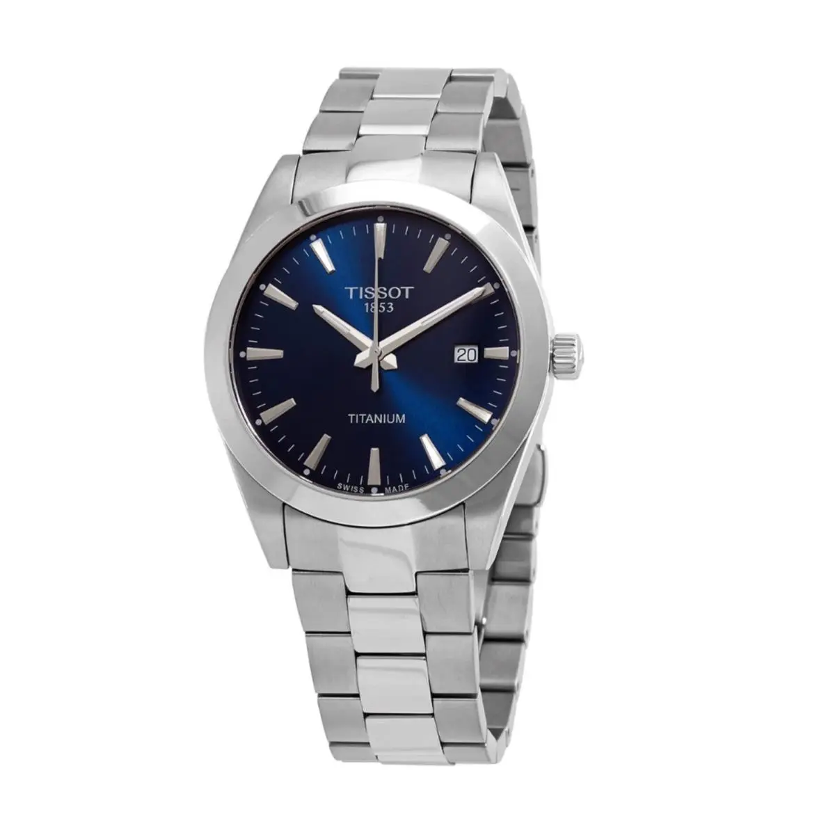 Tissot Men`s Titanium Quartz Blue Dial Watch - T1274104404100