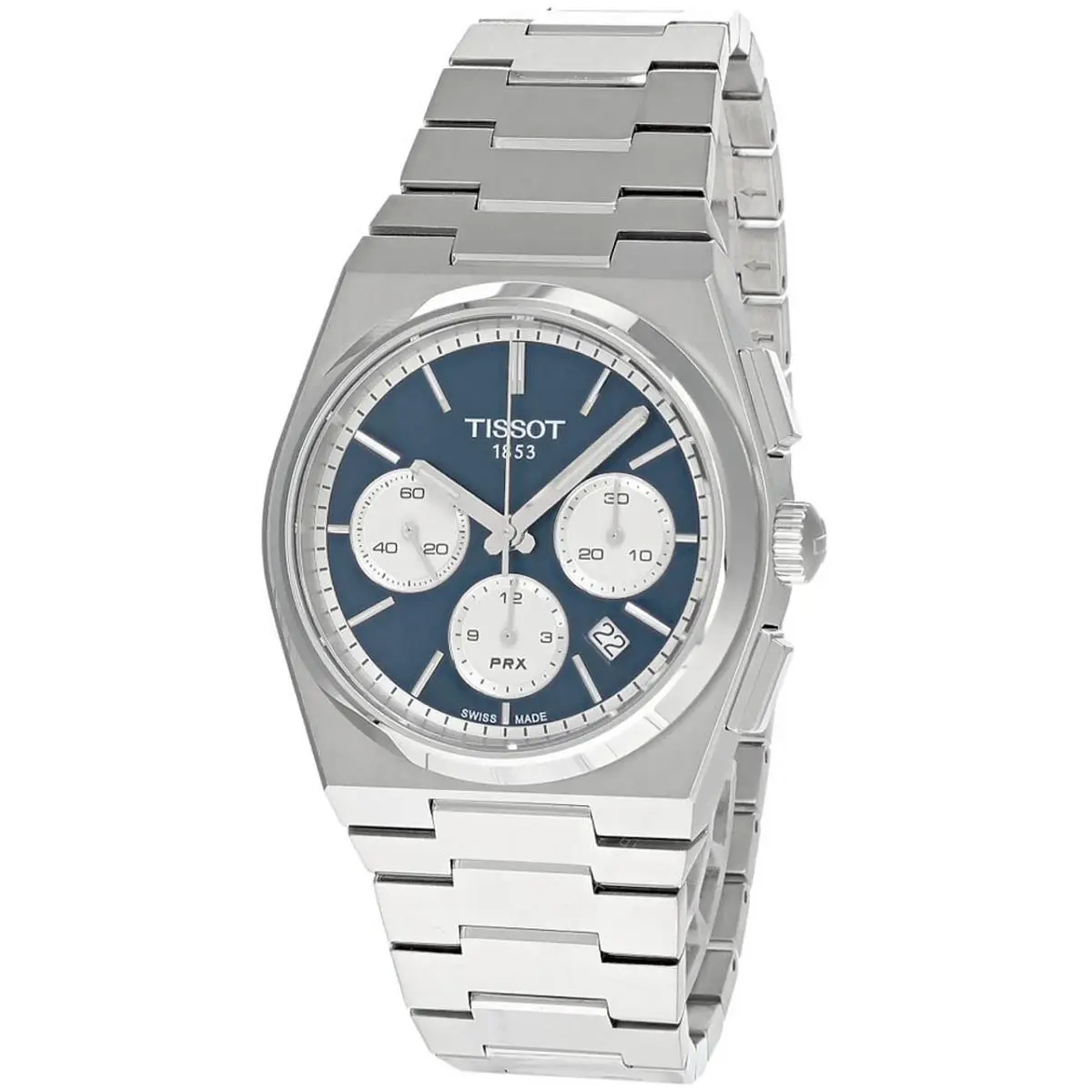 Tissot Prx Auro 42mm Chrono S-steel Blue Dial Men`s Watch T137.427.11.041.00